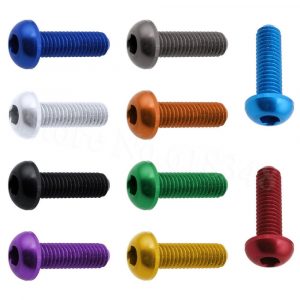 10pcs Colorful M3x10mm Hex Socket Screws Round Head Aluminum Anodized for FPV RC Drone Replacement Parts CNC