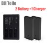 2pcs DJI tello Battery tello Lipo Flight Battery+3 Way Fast Charging Batteries Charger For Hub tello EDU Drone Accessories
